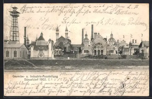 AK Düsseldorf, Gewerbe- u. Industrie-Ausstellung 1902