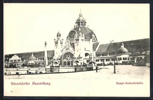 AK Düsseldorf, Haupt-Industriehalle der Ausstellung