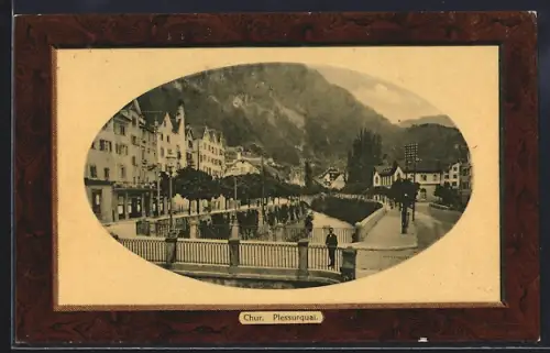 Präge-AK Chur, Plessurquai, Passepartout