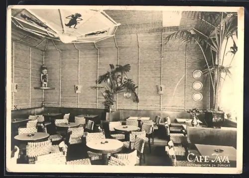 AK Zürich, Cafe Java, Oetenbachstrasse 24, Innenansicht
