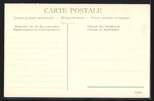 AK Ouchy, Strassenpartie mit Turm