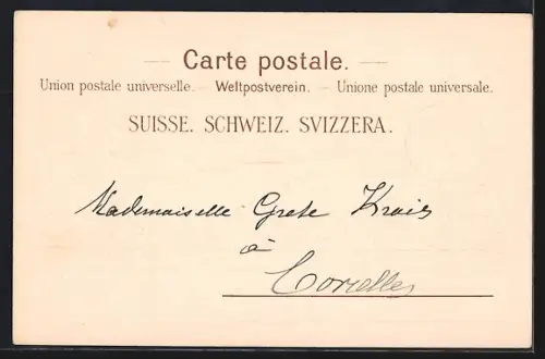 Lithographie Baden, Uhrenturm, Burg und Gesamtansicht