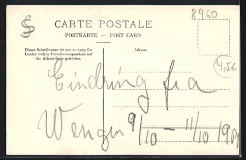 AK Wengen, Hotel-Pension Waldrand