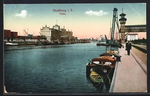 AK Strassburg i. E., Hafen