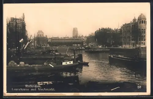 AK Rotterdam, Leuvehaven met Vischmarkt