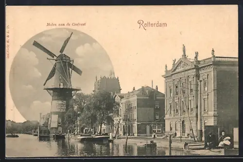 AK Rotterdam, Molen aan de Coolvest, Windmühle