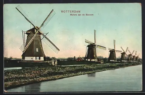AK Rotterdam, Molens aan de Boezern, Windmühlenreihe