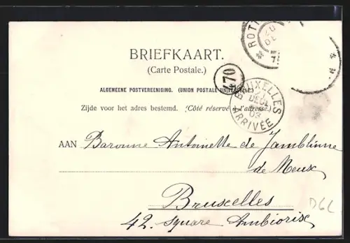 AK Rotterdam, Windmühle am Wasser