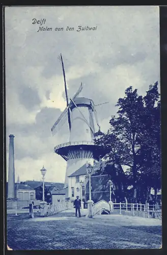 AK Delft, Molen aan den Zuidwal, Windmühle