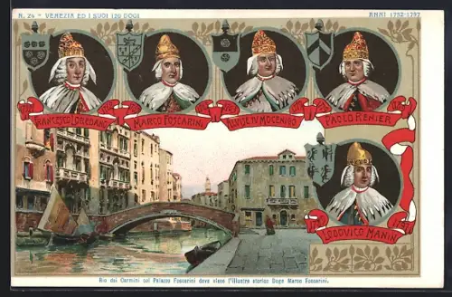 AK Venedig / Venezia, Verschiedene Dogen zwischen 1752-1797