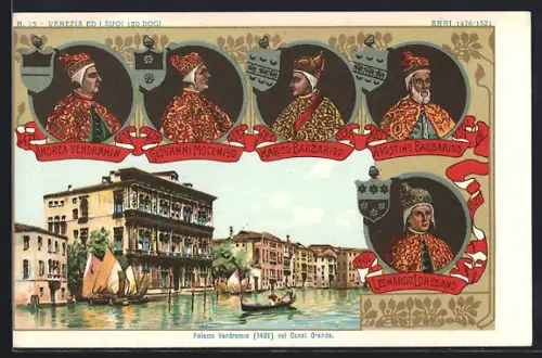 Lithographie Venezia, Palazzo Vendramin nel Canal Grande, Andrea Vendramin, Giovanni Mocenigo