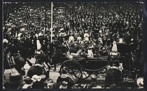 AK Avonmouth, The King on the way to open the Royal Edward Dock, 1908