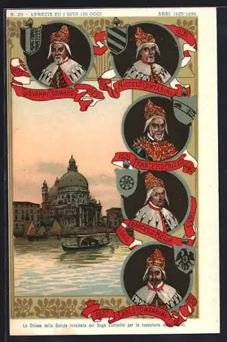 Lithographie Venedig / Venezia, La Chiesa della Salute..., Dogen