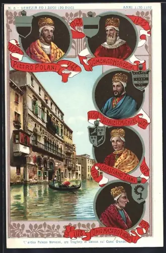 Lithographie Venedig / Venezia, L`antico Palazzo Morosini..., Dogen
