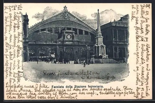 AK Roma, Facciata della Stazione ferroviaria, Bahnhof