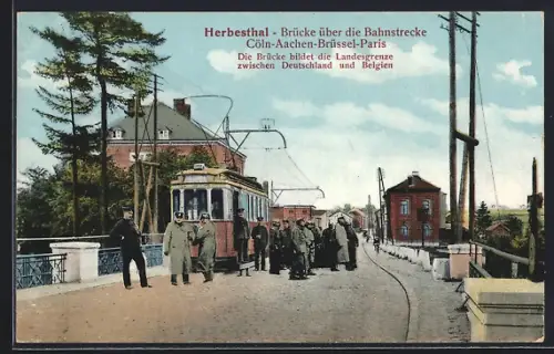 AK Herbesthal, Brücke über die Bahnstrecke