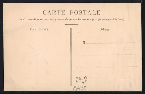 AK Saint-Pierre, Vue générale après l`éruption de 1902, Erdbeben