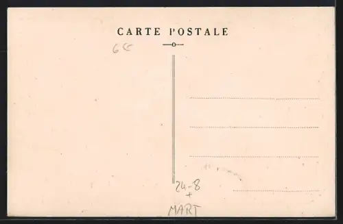 AK Saint-Pierre, Le Quartier du Mouillage après la catastrophe du 1902, Erdbeben
