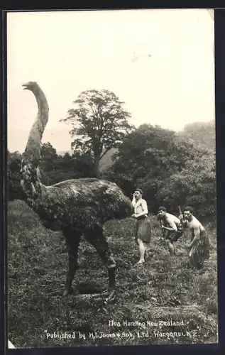 AK New Zealand, Moa Hunting, Vogel Strauss