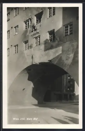 AK Wien, zerstörter Torborgen Marx Hof, Februarkämpfe 1934