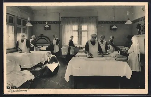 AK Rastatt, Kloster vom Guten Hirten, Bügelzimmer