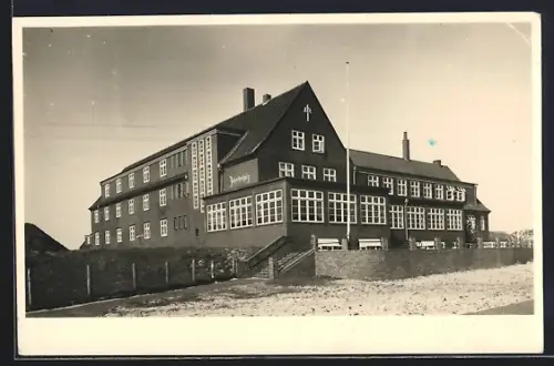 Foto-AK Juist, Inselhospiz, 1953