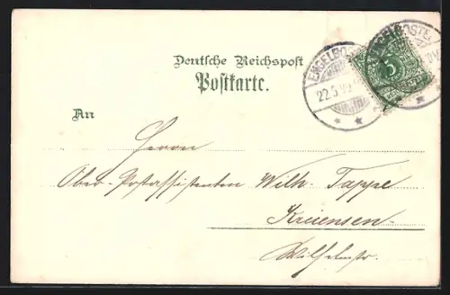 Lithographie Hannover, Georgstrasse, Strassenszene