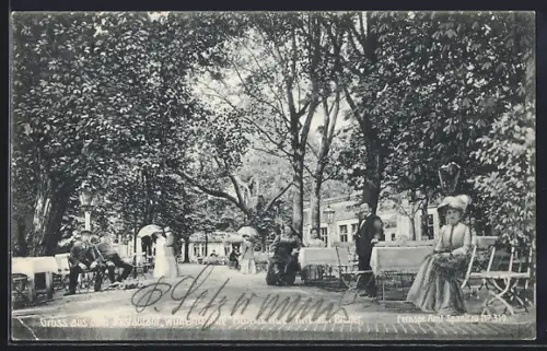 AK Berlin-Pichelswerder, Gasthof Wilhelmshöhe, Bes. Herrmann Brüder