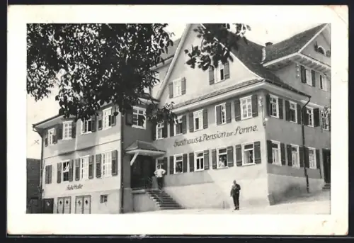 AK Neubulach /O. A., Gasthaus und Pension zur Sonne, Bes. Wilhelm Schill