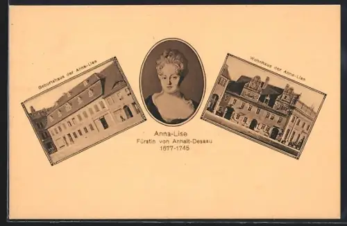 AK Dessau, Geburtshaus und Wohnhaus der Anna-Lise, Fürstin von Anhalt-Dessau