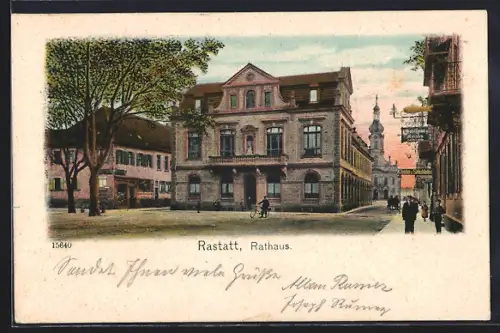 AK Rastatt, Rathaus und Gasthaus