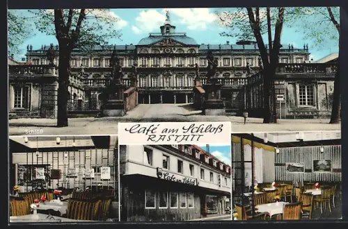 AK Rastatt, Schloss, Café am Schloss, Inh. Karl Hauns, Herrenstrasse 16b