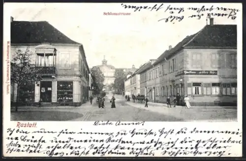 AK Rastatt, Schlossstrasse, Gasthaus