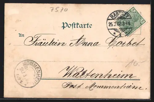 AK Rastatt, Schlossstrasse, Gasthaus