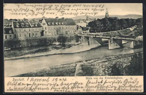 AK Rastatt, Blick von der Friedrichsfeste