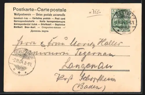 AK Rastatt, Blick von der Friedrichsfeste