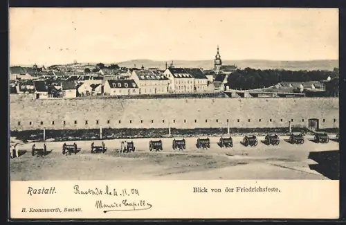 AK Rastatt, Blick von der Friedrichsfeste