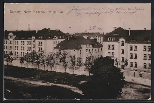 AK Rastatt, Neue Kaserne, Mittelbau