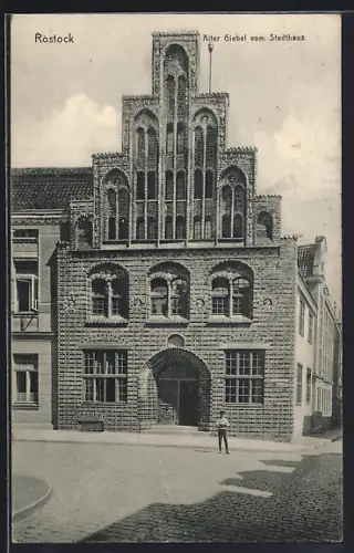 AK Rostock, Alter Giebel vom Stadthaus