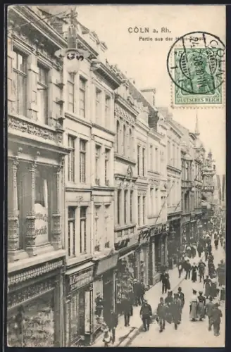 AK Cöln a. Rh., Partie aus der Hohe Strasse
