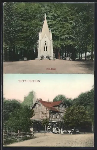 AK Tetzelstein, Denkmal, Gasthaus