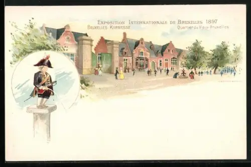 AK Bruxelles, Exposition Internationale de Bruxelles 1897, Quartier du Vieux