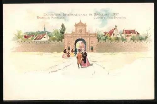 AK Brüssel, Exposition Internationale 1897, Weltausstellung, Ortsansicht