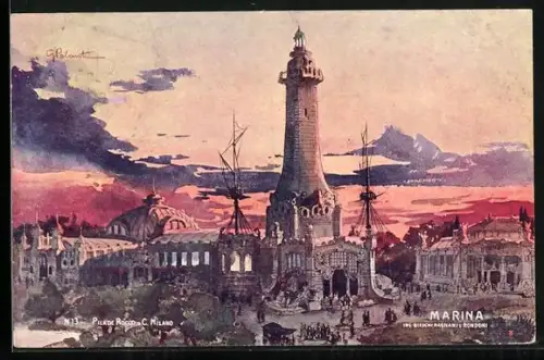 AK Milano, Esposizione di Milano 1906, Marina, Ausstellung