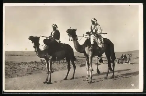 AK Arabische Volkstypen auf Kamelen