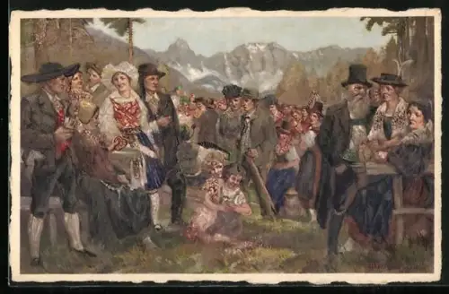 AK Kärnten, Männer u. Frauen beim Kärntner Trachtenfest