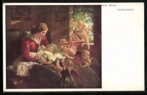 Künstler-AK Thomas Riss: Familienglück