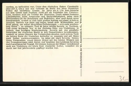 AK St. Severin predigt bei Vindobona das Christentum