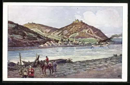 Künstler-AK Wien, Kahlenberg und Leopoldsberg