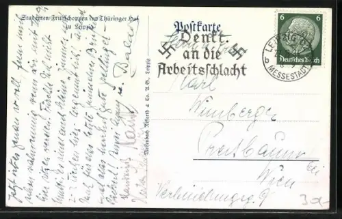 Künstler-AK Leipzig, Studentin-Frühschoppen im Thüringer Hof